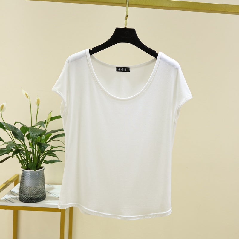 Modal Sleeveless Top Women's Summer Loose Thin Round Neck Inner Base Shirt Large Size All-match T-shirt - Image 4