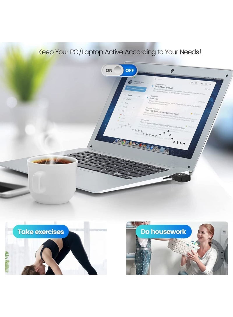 SYOSI Mouse Mover, Mouse Jiggler with Switch Button, USB Mouse Mover Undetectable for Laptop, Automatic Mouse Movement Device for Office and Home Use, Plug & Play, Keep Computer/Laptop Awake - Image 4