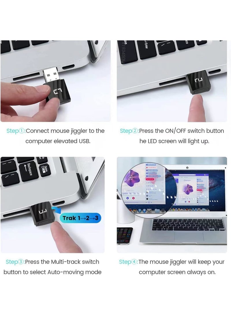 SYOSI Mouse Mover, Mouse Jiggler with Switch Button, USB Mouse Mover Undetectable for Laptop, Automatic Mouse Movement Device for Office and Home Use, Plug & Play, Keep Computer/Laptop Awake - Image 3