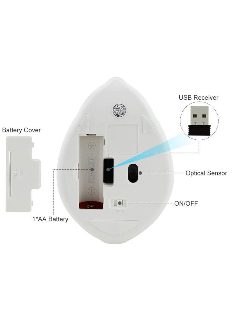 SYOSI - Wireless Mouse C ute Hamster Shaped Computer Mouse 1200DPI Less Noice Portable USB Mouse Cordless Mouse for PC Laptop Computer Notebook for MacBook Kids Girl GiftPink - Image 1