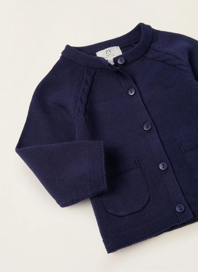 Zippy Zippy Knitted Cardigan For Newborn