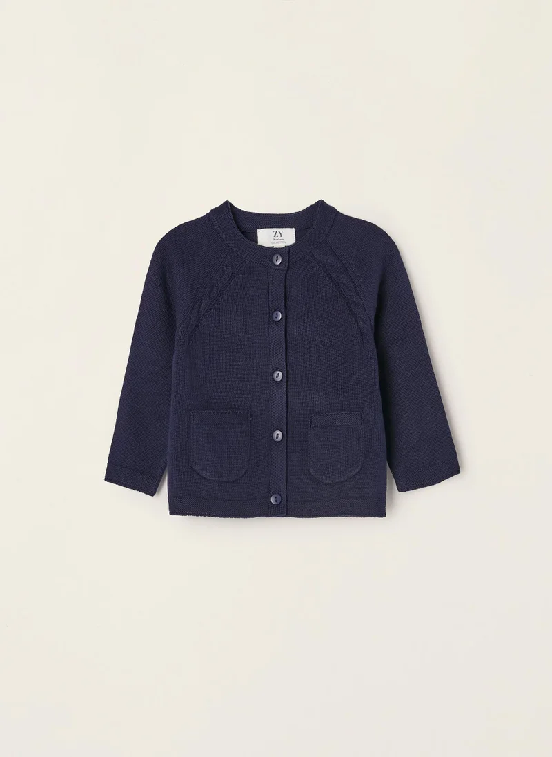 Zippy Zippy Knitted Cardigan For Newborn