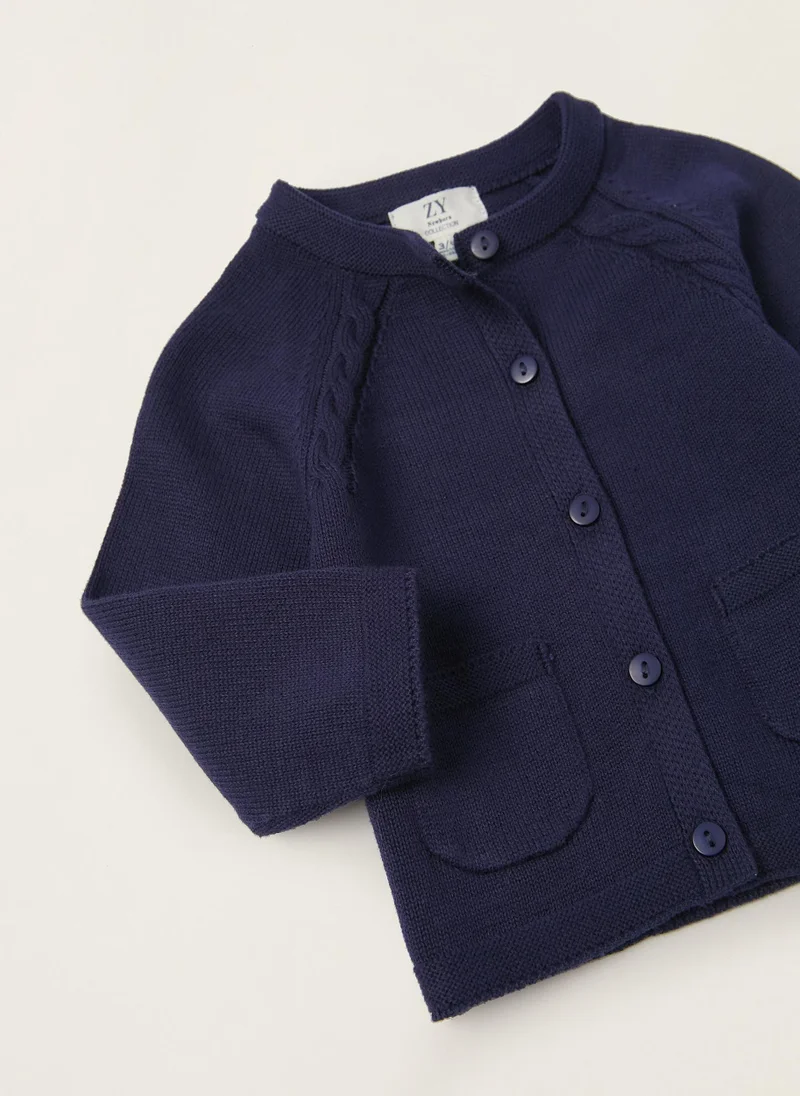 Zippy Zippy Knitted Cardigan For Newborn