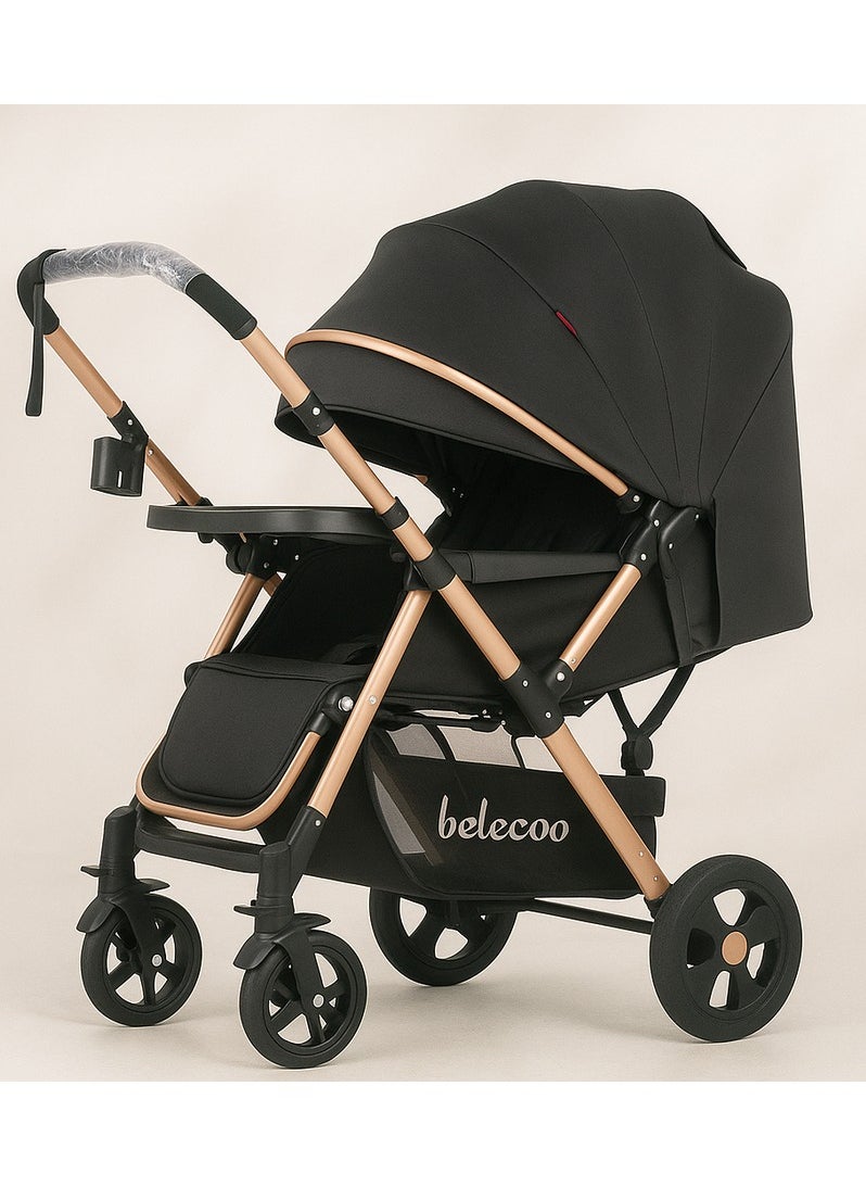 High-quality single baby  stroller ( black ) 511