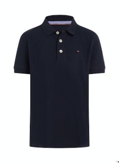 TOMMY HILFIGER Boys' Regular Short Sleeves Polo Shirt - Cotton, Blue  - Image 2
