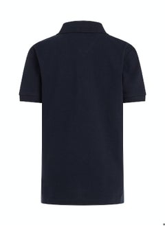 TOMMY HILFIGER Boys' Regular Short Sleeves Polo Shirt - Cotton, Blue  - Image 3