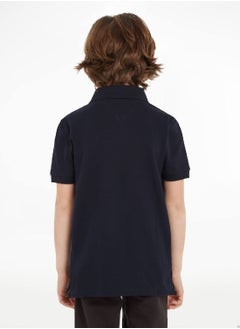 TOMMY HILFIGER Boys' Regular Short Sleeves Polo Shirt - Cotton, Blue  - Image 5