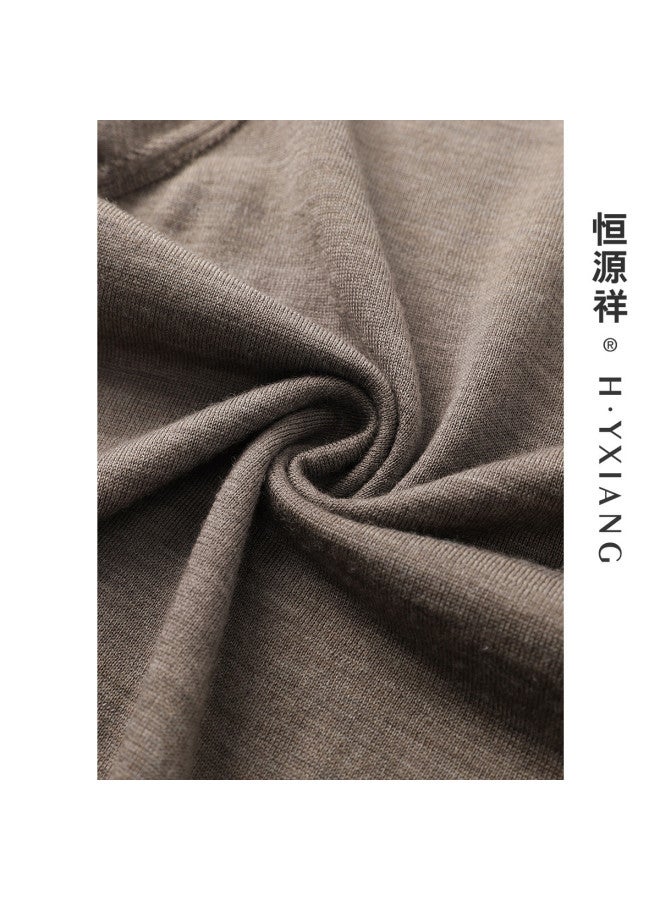 Hengyuanxiang Machine Washablewomen'S Wool Cardigan Round Neck Autumn Winter Solid Color Knitted Top Thin Style - Image 4