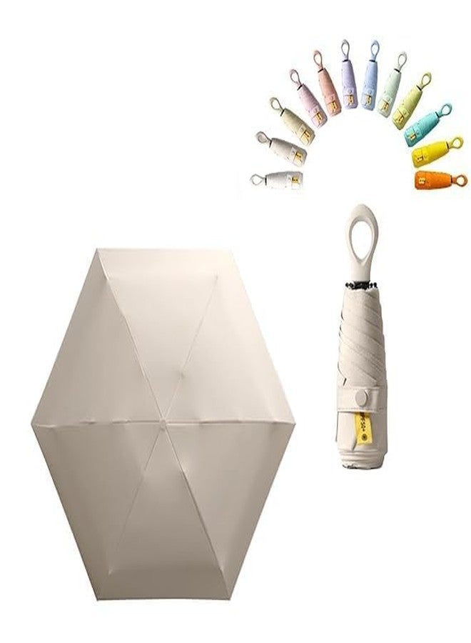 OLAMLY Mini Sun Travel Umbrella Ring handle | Coating Layer Fabric Compact Folding Purse Umbrella |Lightweight Small Portable Umbrellas | Rain Sun, Blocking, Anti UPF 50 UV Protection For Men, Women, Kids - Image 1