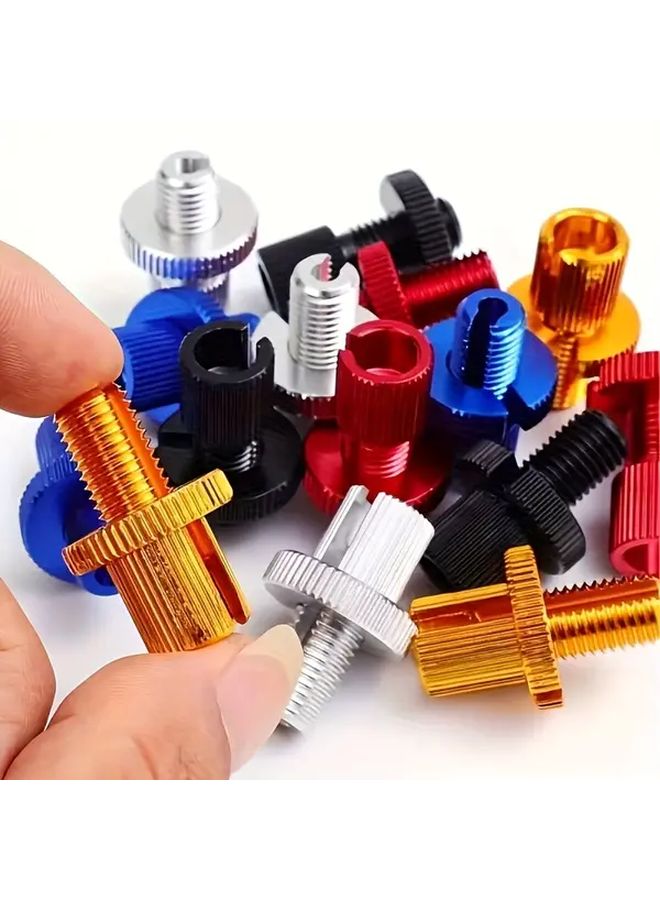 Pink Universal Motorcycle Throttle Handle With 8mm Brake Line Adjustment Screw Nut - Image 3