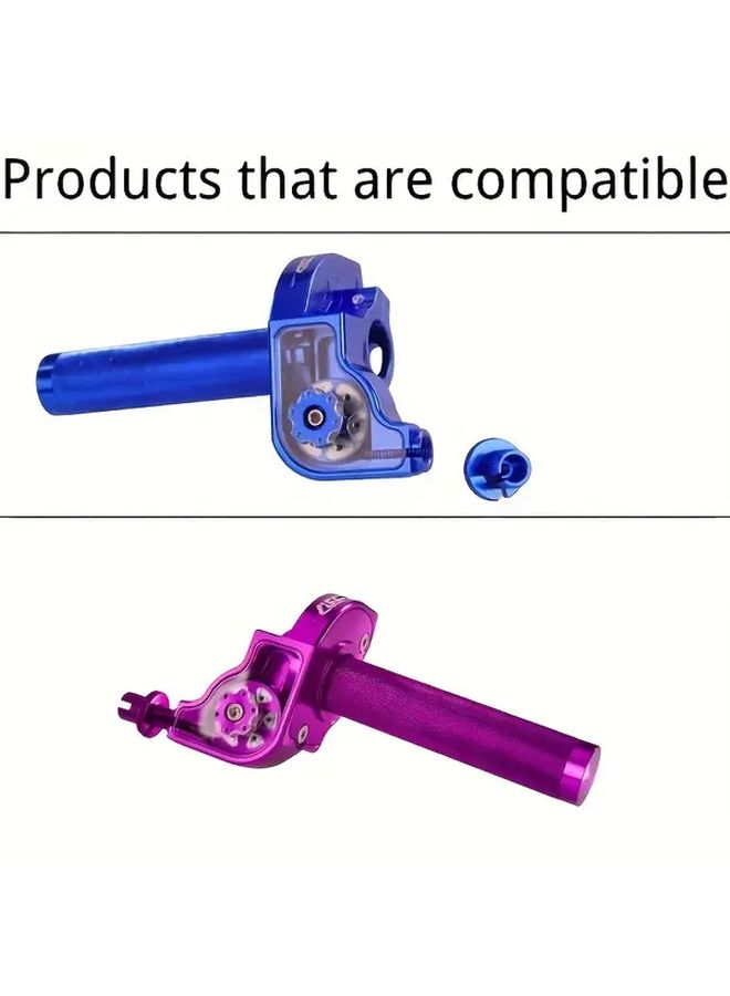 Pink Universal Motorcycle Throttle Handle With 8mm Brake Line Adjustment Screw Nut - Image 4
