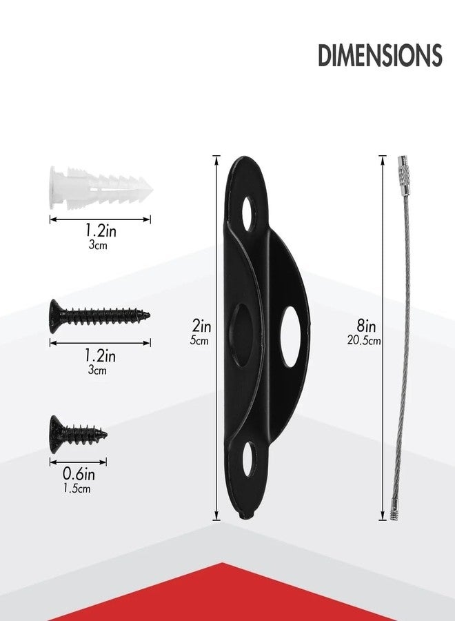 GOLKIPAR(LABEL) أحزمة تثبيت أثاث من GOLKIPAR (علامة تجارية) لخزائن الملابس ورفوف الكتب، طقم مثبتات معدنية لحماية الأطفال، مثبت جداري للخزائن، دواليب الملابس، الأدراج، ورفوف الكتب - Image 3