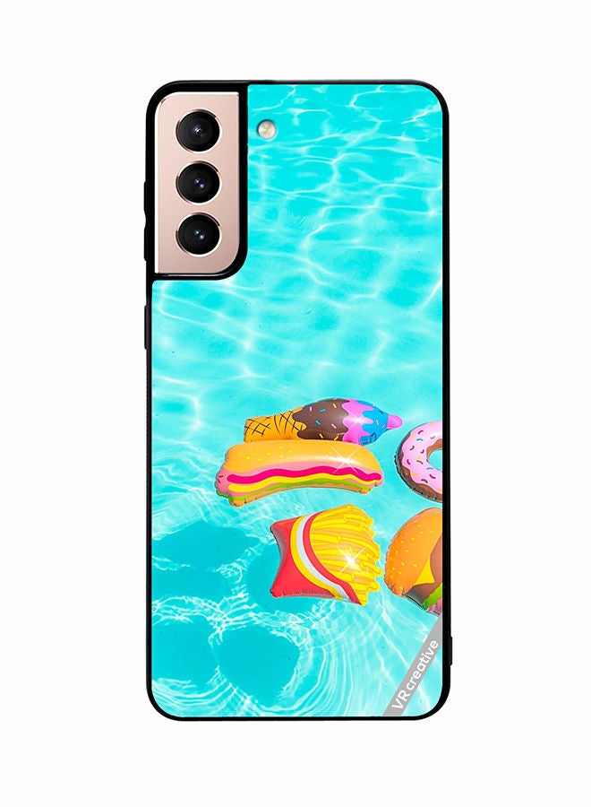 VR CREATIVE Protective Case Cover For Samsung Galaxy S21 5G Food Chill Design Multicolour - Image 1