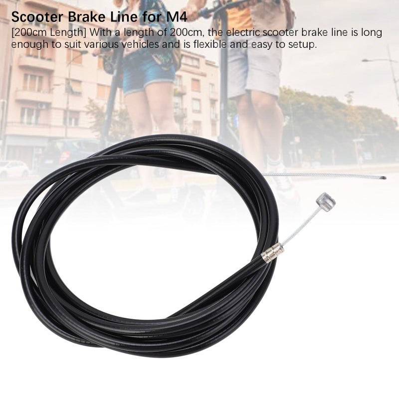 Electric Scooter Brake Line 200cm Long Water Proof Rustproof Hard Wearing Scooter Bike Brake Cable for M4 M4 PRO - Image 3