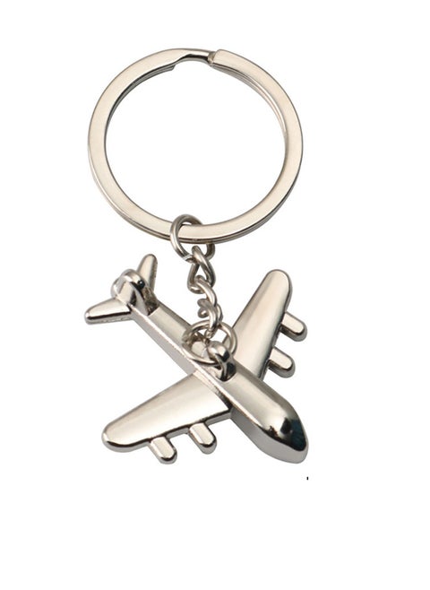 Metal Airplane Keychain Aircraft Key Chain Airplane Key Ring 3D Aircraft Pendant Keyring