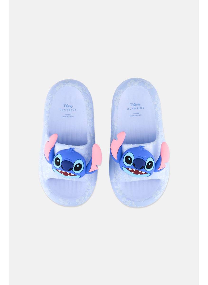 Disney Kids Girl Lilo And Stitch Slip On Slides, Light Blue  - Image 4