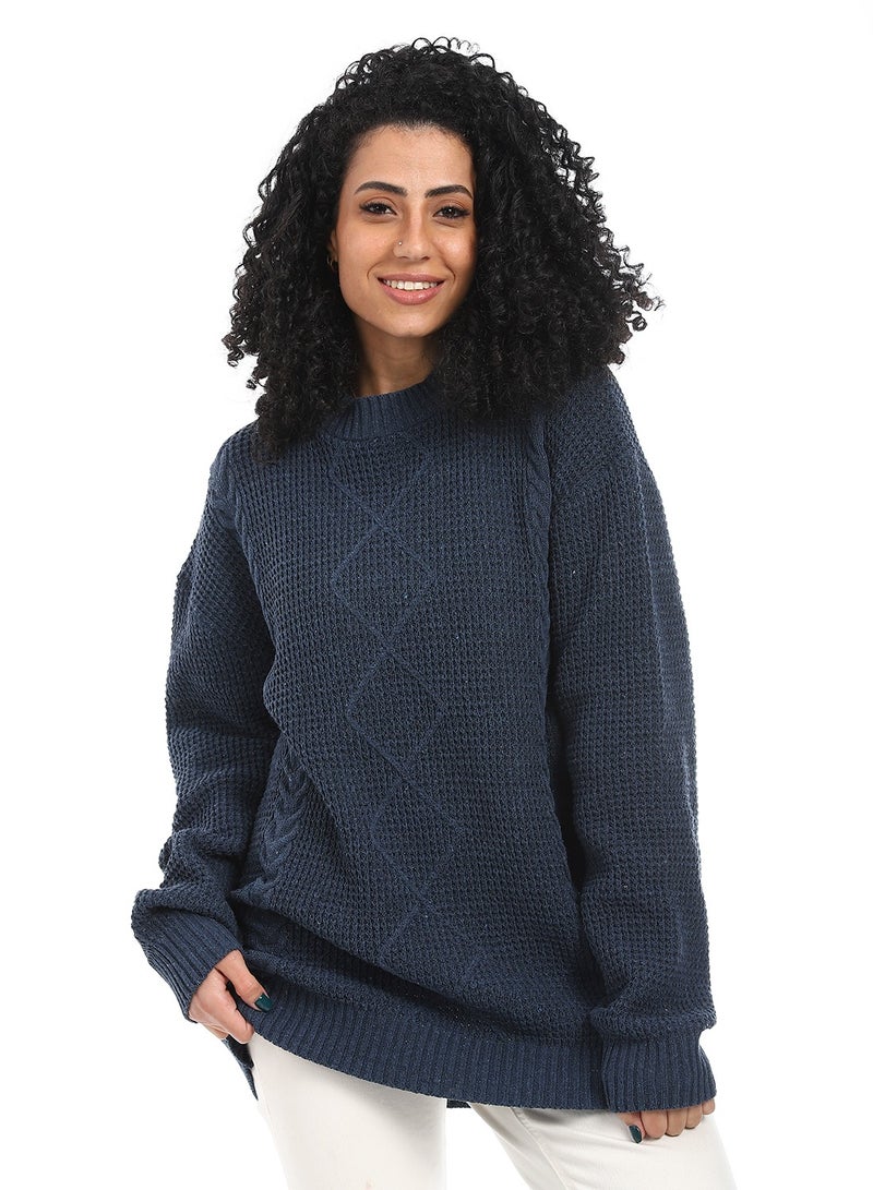 سيزار بلوفر صوف حريمي ب رقبة دائرية - Image 1