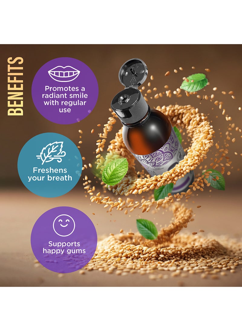 GuruNanda Sesame + Mint Oil Pulling  237 ml - Image 3