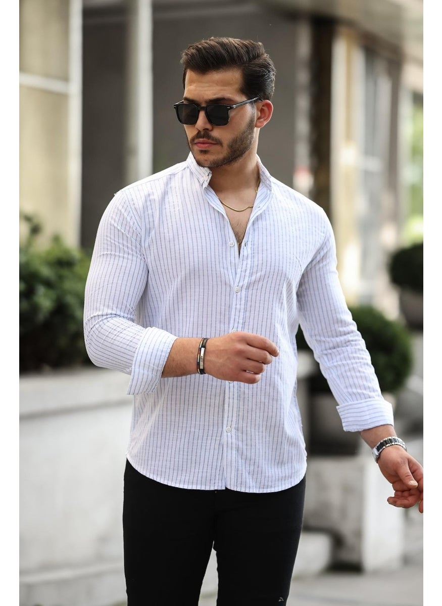 Carina Striped Cotton Long Sleeve Shirt - White - pzsku/ZE1CE805BDC9D51167D18Z/45/_/1741192276/f386f65b-13cf-4873-9e0b-f20e2674903e