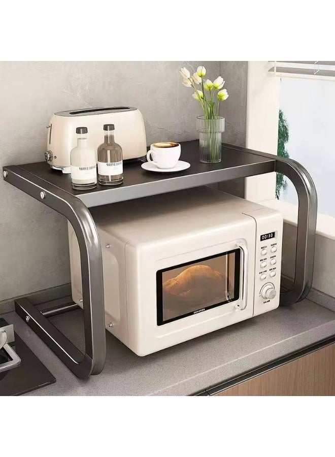 Happy Home Multi-functional metal microwave oven rack for the kitchen, size 54 x 36 x 35 cm – storage holder for small appliances such as coffee maker and blender, a practical kitchen shelf for organizing the countertop and saving space. - Image 1