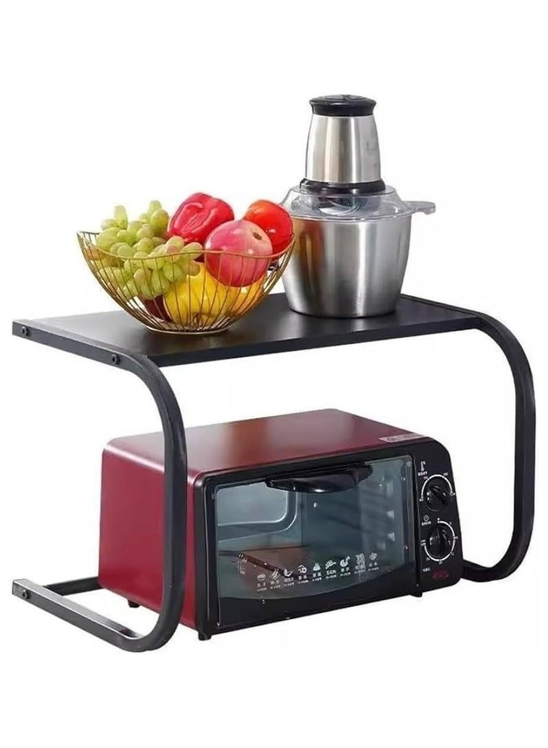 Happy Home Multi-functional metal microwave oven rack for the kitchen, size 54 x 36 x 35 cm – storage holder for small appliances such as coffee maker and blender, a practical kitchen shelf for organizing the countertop and saving space. - Image 5