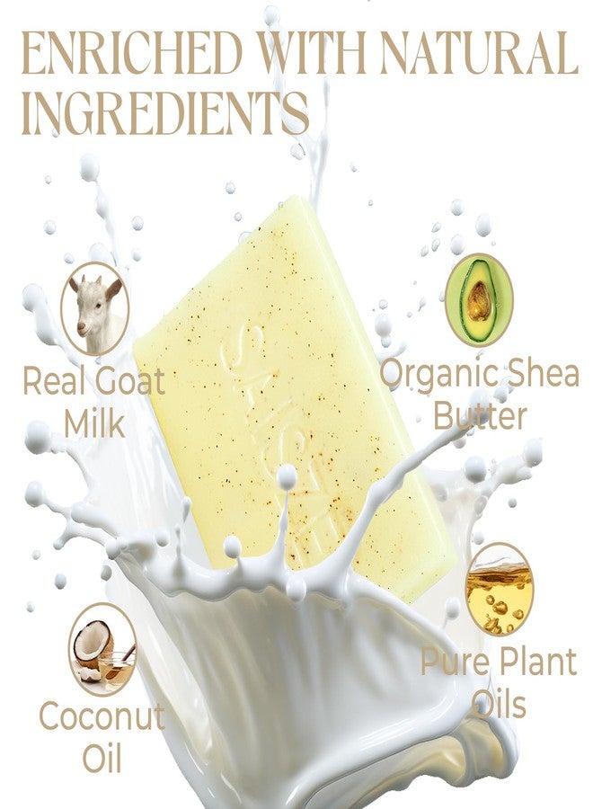SAISZE Handmade Goat Milk Soap Bar, Enriched with Organic Shea Butter, Body Soap Bars for Women and Men, 4 Ounce (Pack of 2) - Image 2