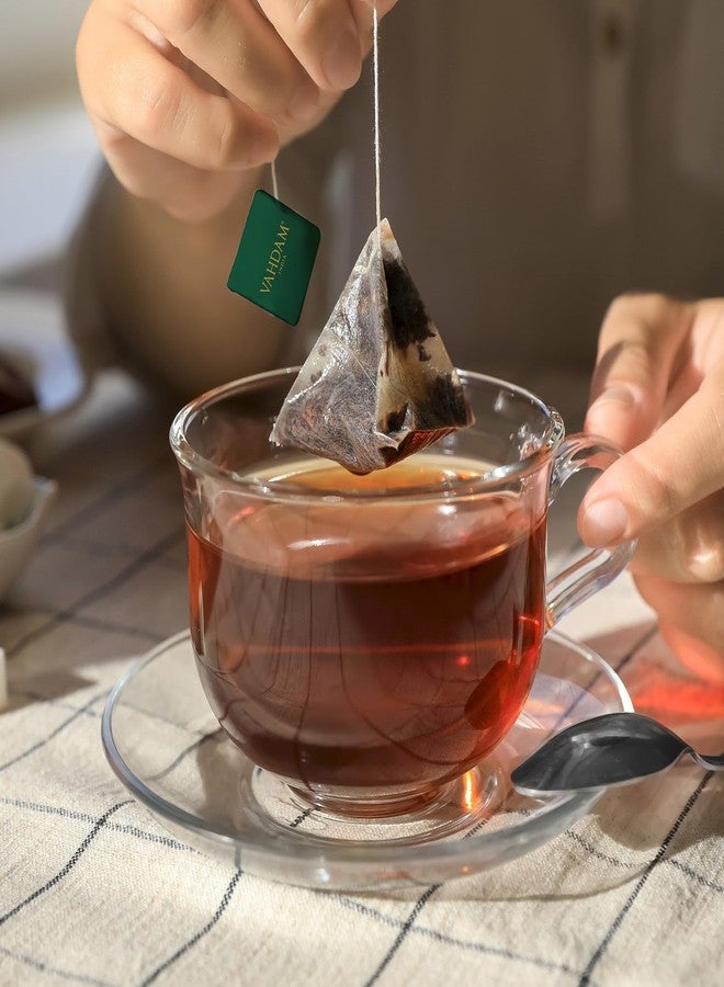 VAHDAM, Assorted Black Tea Bags Sampler (5 Flavors, 20 Ecofriendly Pyramid Tea bags) I Gift Ideas for Women & Men | Assam and Darjeeling Teas | Gluten Free & Non GMO | Gifts for Him/Her - Image 4