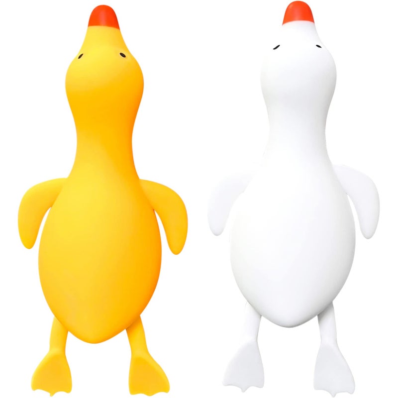 Kawaite Stretchy Stress Relief Balls Set of 2 Duck Squeeze Ball Squishy Fidget Toys for Kids and Adults Anxiety Relief Animal Dough Balls for Boys Girls Squishy Stress Balls Squish Toys - Image 3