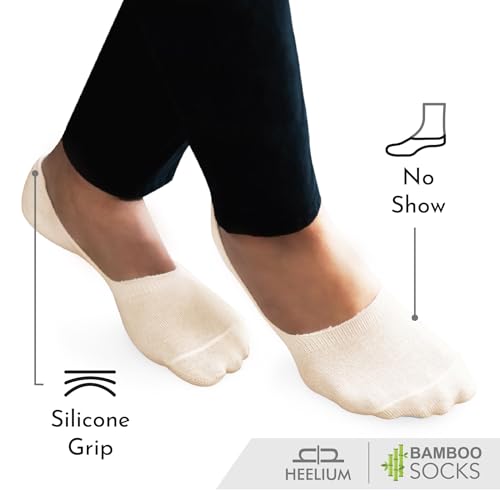HEELIUM Bamboo No Show Socks for Women | Odour Free & Breathable | 3X Softer than Cotton Socks | Low Cut Socks | Size (UK 3-7) - Image 4