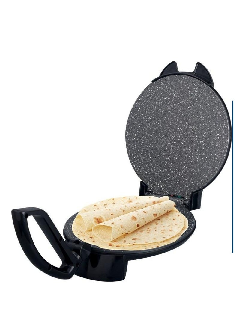 Generic MATSU 10-Inch Electric Roti Maker – 1200W Chapati & Flatbread Press with Non-Stick Surface, Adjustable Temperature, Stainless Steel Body, Dual Indicator Lights, Safety Lock, Fast Heating, Easy Cleaning – 220-240V Kitchen Appliance for Roti, Tortilla, Khakra, Paratha  - Image 1