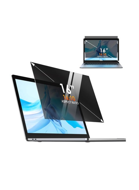 [1 Pack] Laptop Privacy Screen 16 Inch Compatible With Lenovo Hp Dell Acer Asus Thinkpad Envy Xps, 16:10 Aspect Removable Anti Glare Blue Light Filter Protector, 16 inch Computer Monitor Privacy Shield