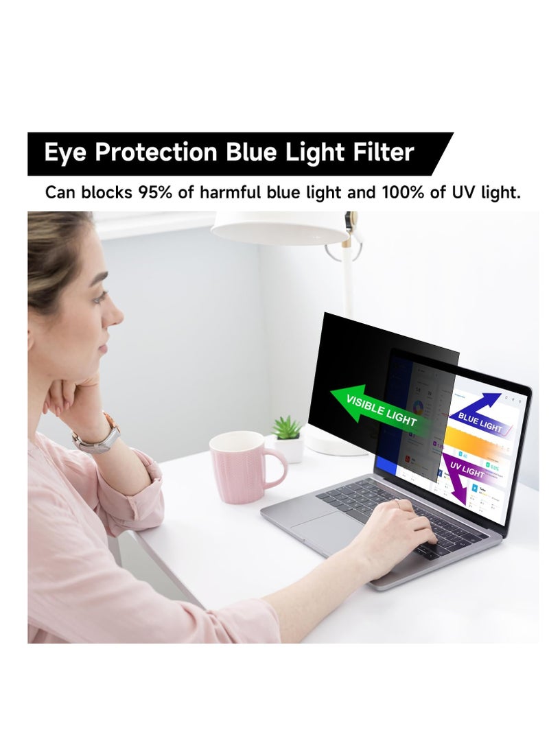[1 Pack] Laptop Privacy Screen 16 Inch Compatible With Lenovo Hp Dell Acer Asus Thinkpad Envy Xps, 16:10 Aspect Removable Anti Glare Blue Light Filter Protector, 16 inch Computer Monitor Privacy Shield