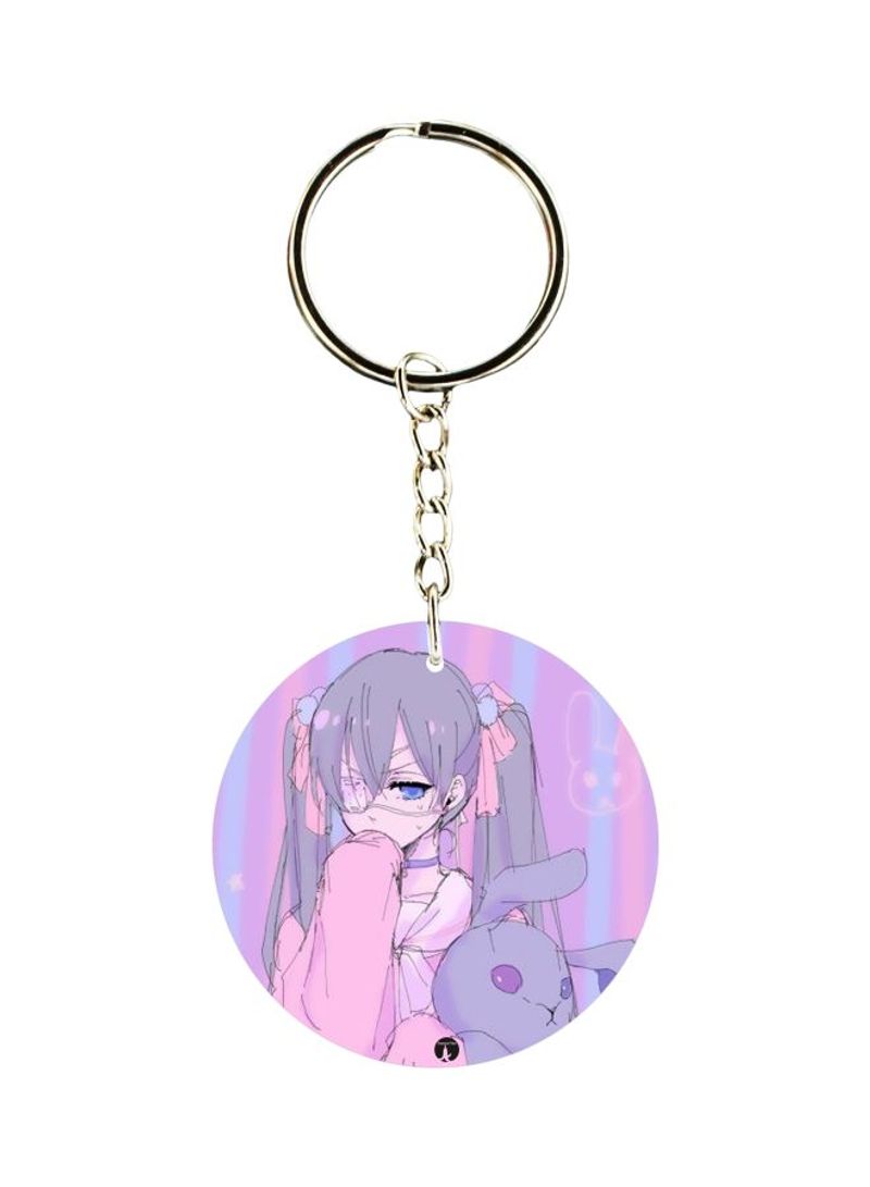 Girl Printed Keychain