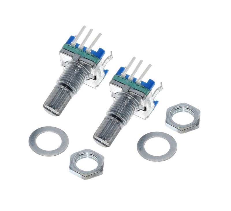 CentIoT - EC11 10K Rotary Encoder - Digital Potentiometer Coding Volume Control with switch - 5 Pin 20mm Plum handle (2PCS) - Image 1