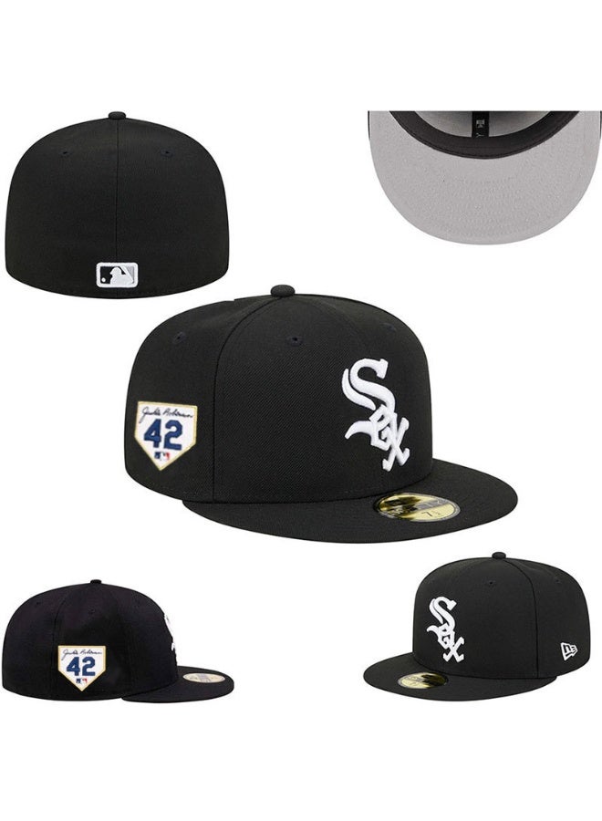 NEW ERA Chicago White Sox Jackie Robinson 42 Commemorative Black Fitted Cap – Official MLB Tribute Edition 558SIZE