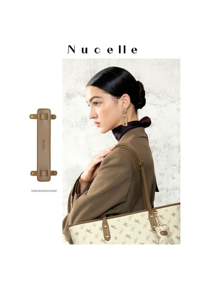 نوسيل Nucelle حاملة حقيبة اليد، وسادة كتف مضادة للاحتكاك مضادة للانزلاق مريحة لتخفيف الضغط، كريمي أبيض - Image 1