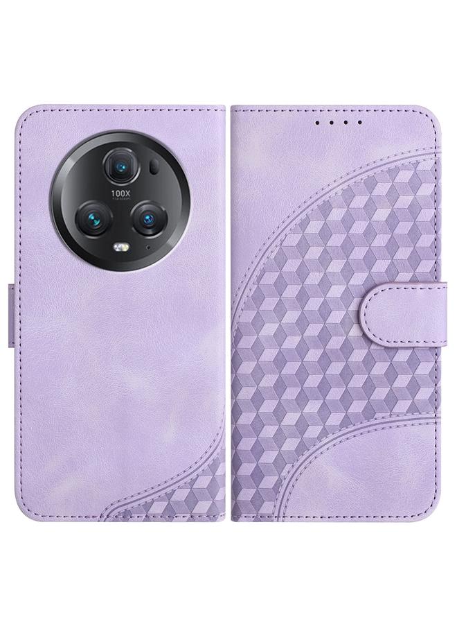 S-TOP Case For Honor Magic5 Pro Elephant Head Embossed Phone Leather Case with Lanyard - Image 1