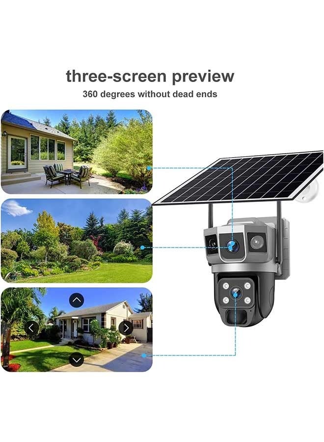 IqwiCam 4G Solar Camera with 64GB SD Card, Dual-Lens Solar Security Camera Wireless Outdoor, Battery Powered PTZ Camera for Home Security, Color Night Vision, 2-Way Audio, PIR Motion Detection, Humanoid Auto Tracking  - Image 3