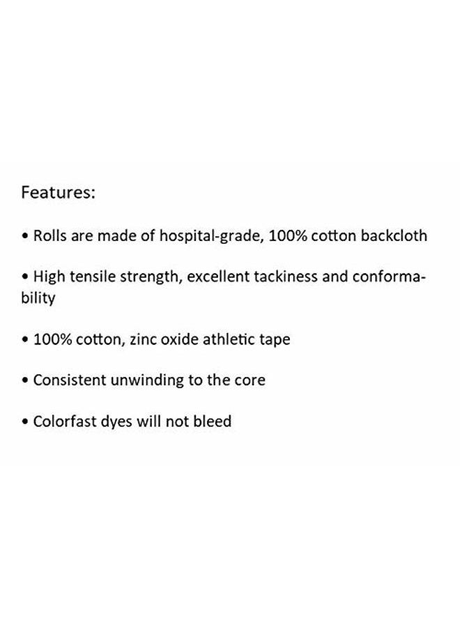 Mueller Athletic Tape, 1.5" x 15yd Roll, White, 2 Pack - Image 2