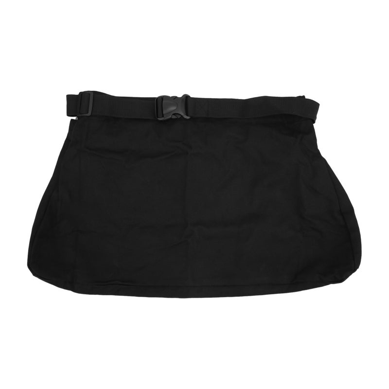 Waist Mounted Picking Bag: Black Oxford Cloth - Foldable Compact Washable Reusable Fruit Picking Bag for Foraging Hiking Camping - Image 1