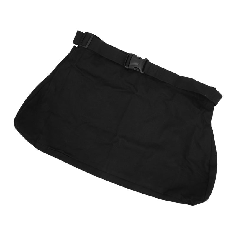 Waist Mounted Picking Bag: Black Oxford Cloth - Foldable Compact Washable Reusable Fruit Picking Bag for Foraging Hiking Camping - Image 2