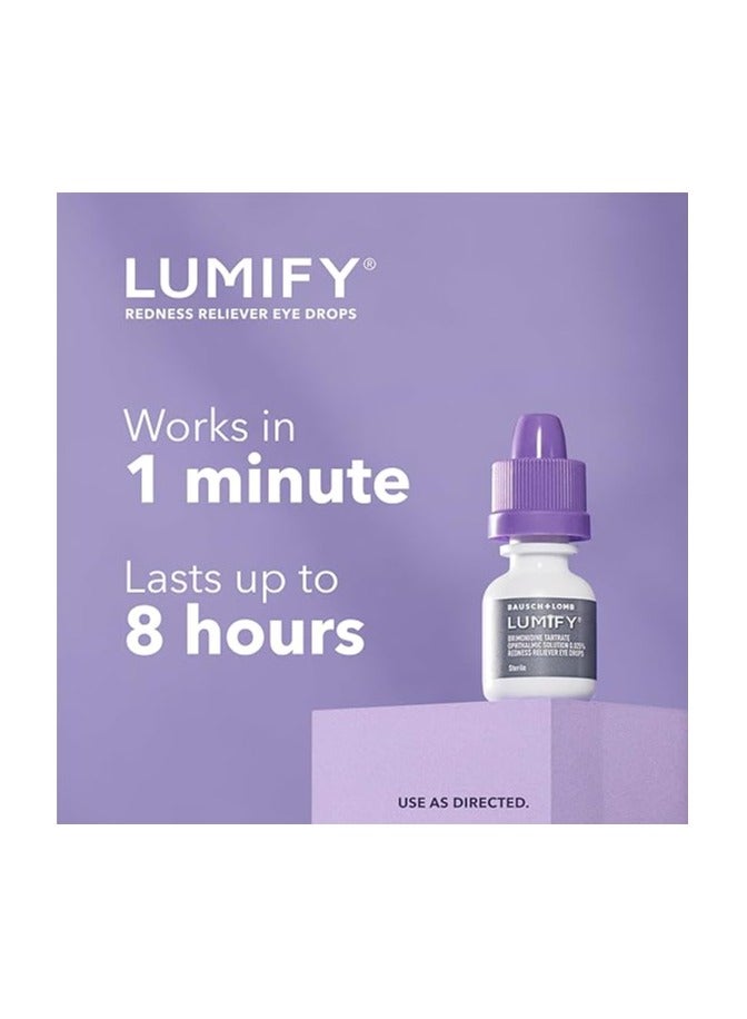 Bausch + Lomb Lumify Redness Reliever Eye Drops - Clinically Proven Redness Relief, 0.25 fl oz (7.5 mL) - Image 4