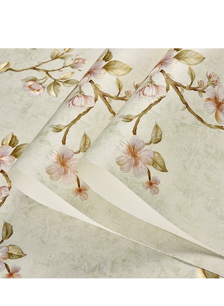 Bluejw American Retro 3D Non-woven Fabric Self-adhesive Wallpaper Bedroom Living Room TV Background Dormitory Self-pasted Wallpaper - Image 1