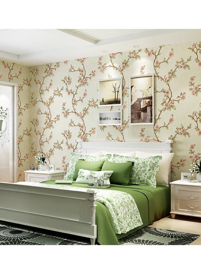 Bluejw American Retro 3D Non-woven Fabric Self-adhesive Wallpaper Bedroom Living Room TV Background Dormitory Self-pasted Wallpaper - Image 2