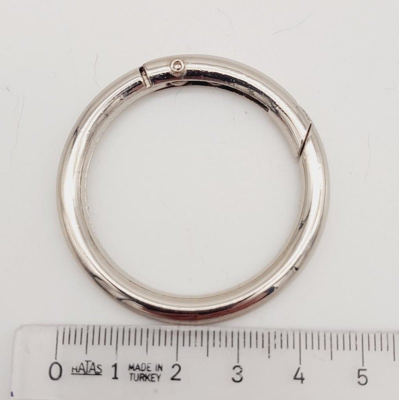 Angel Çanta Aksesuar Angel Bag Accessory 4 cm Silver Spring Ring 1 Piece - Image 3
