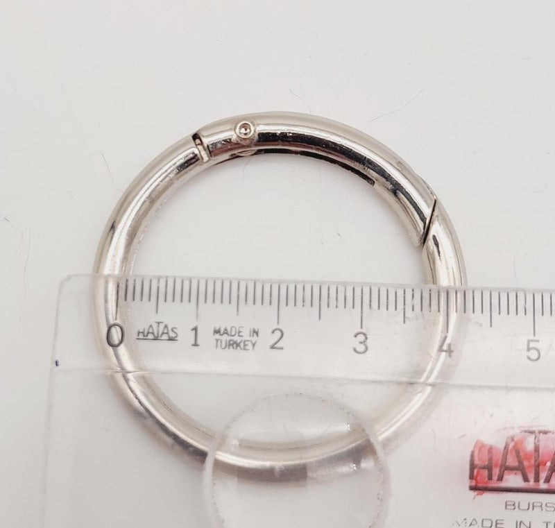 Angel Çanta Aksesuar Angel Bag Accessory 4 cm Silver Spring Ring 1 Piece - Image 2