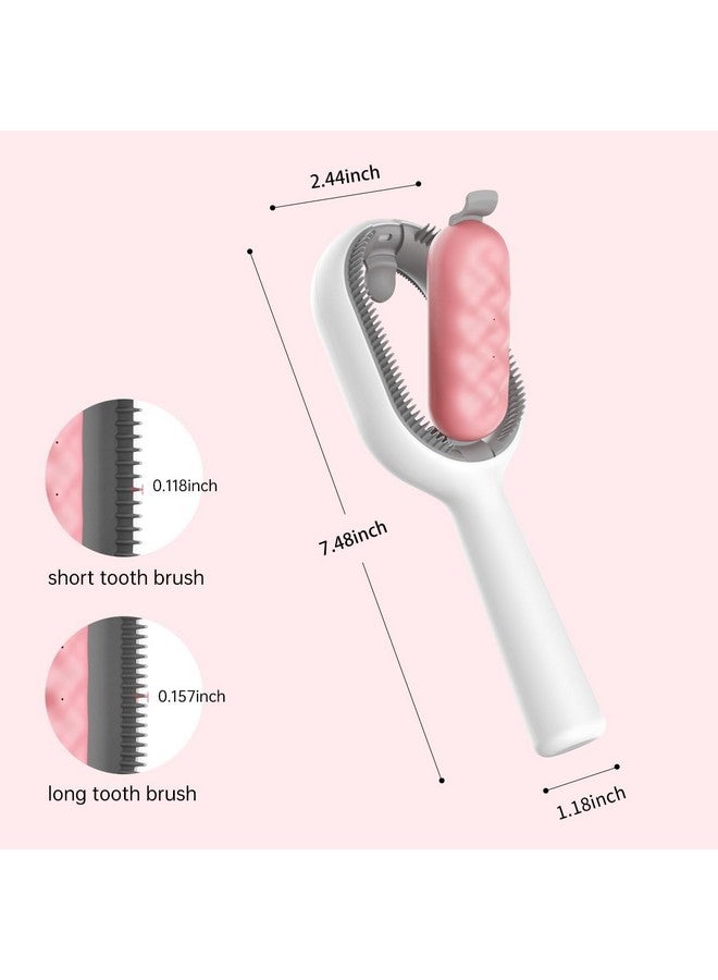Petgravity Cat Brush with Water Tank Pet Hair Removal Comb Slicker Brushes for Dogs Cats Grooming Tool Removes Loose Undercoat Mats Tangled Hair Brush for Pet Massage (LongHaired Pink) - Image 3