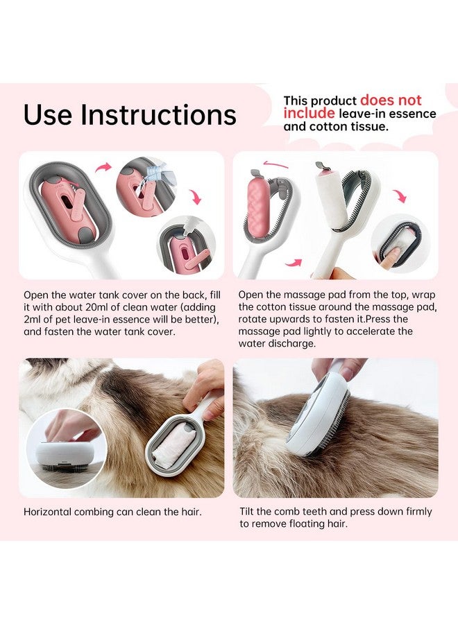 Petgravity Cat Brush with Water Tank Pet Hair Removal Comb Slicker Brushes for Dogs Cats Grooming Tool Removes Loose Undercoat Mats Tangled Hair Brush for Pet Massage (LongHaired Pink) - Image 4