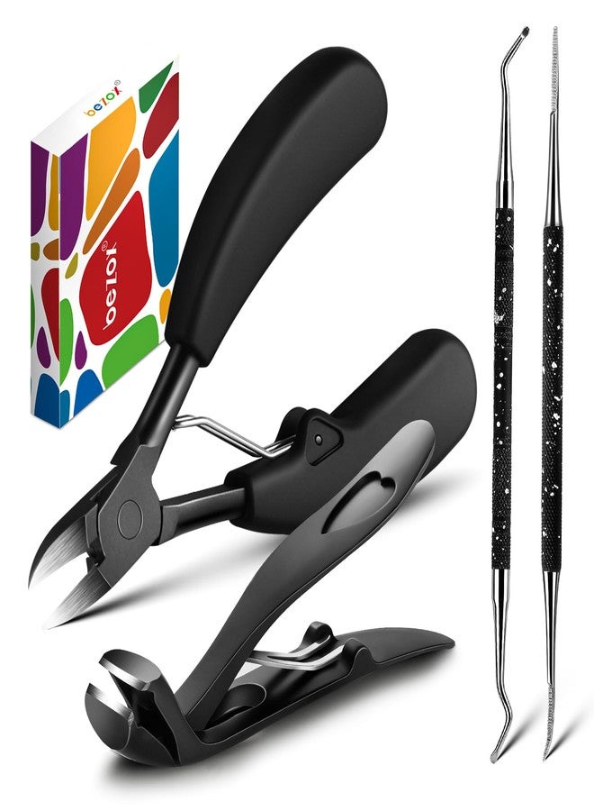 BEZOX Toenail Clippers Kit for Seniors - The Ultimate Solution for Thick & Ingrown Toenails with Curved Head Toe Nails Clippers, Long Handle Toenails Clippers Thick Nails, Nail File & Toenail Lifter - Image 1