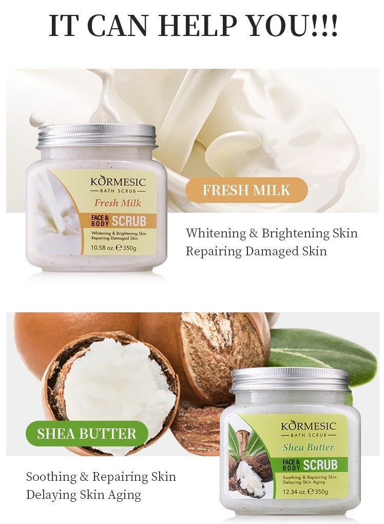 Kormesic Milk Body Scrub - Gentle Exfoliation & Hydration - Image 2